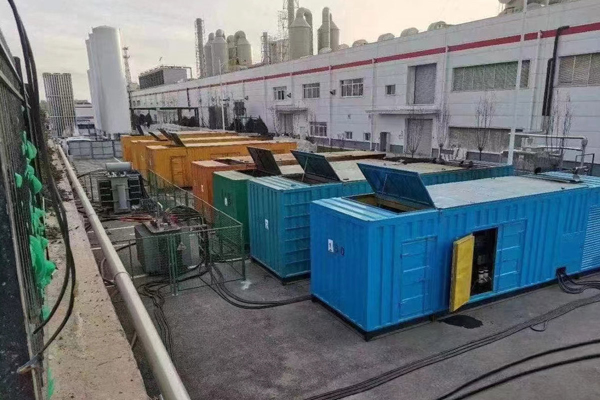 白朗发电机租赁施工现场